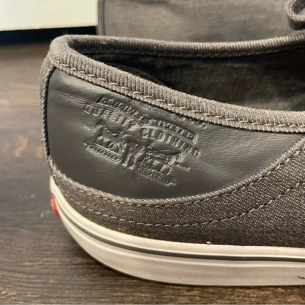 LEVI’S Comfort Casual Lace Up Shoes Canvas Grey MENS Size 10